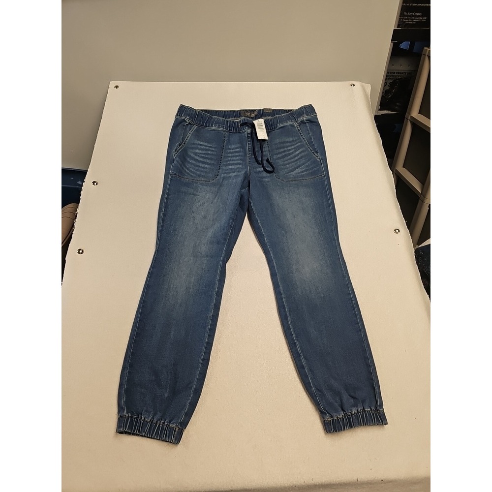 Torrid Feel The Fit Denim Joggers Seafloor Blue 1X 14-16 NWT 16050991